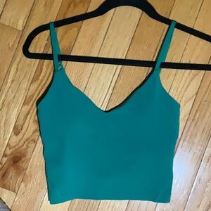 Lululemon Align Cropped Cami Tank Size 2. Green.  A/B Cup Size. Worn once.
